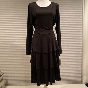 Lularoe Georgia ruffle dress, black, BNWT